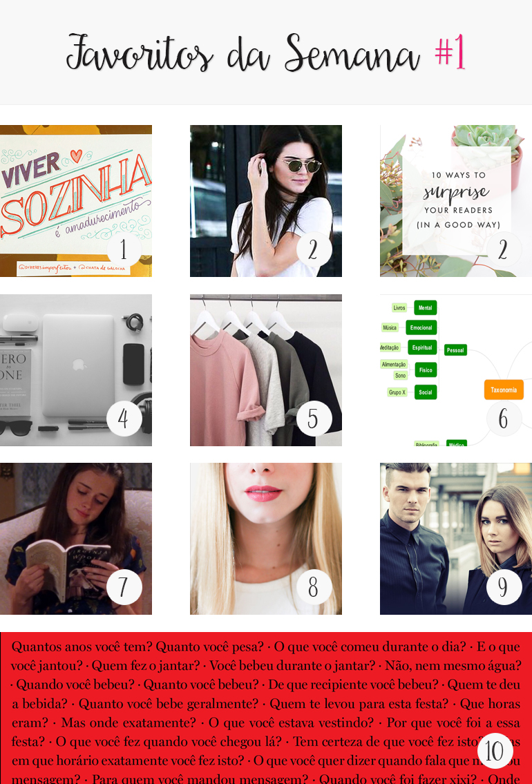 01 | Favoritos da Semana | MCarolina.com.br